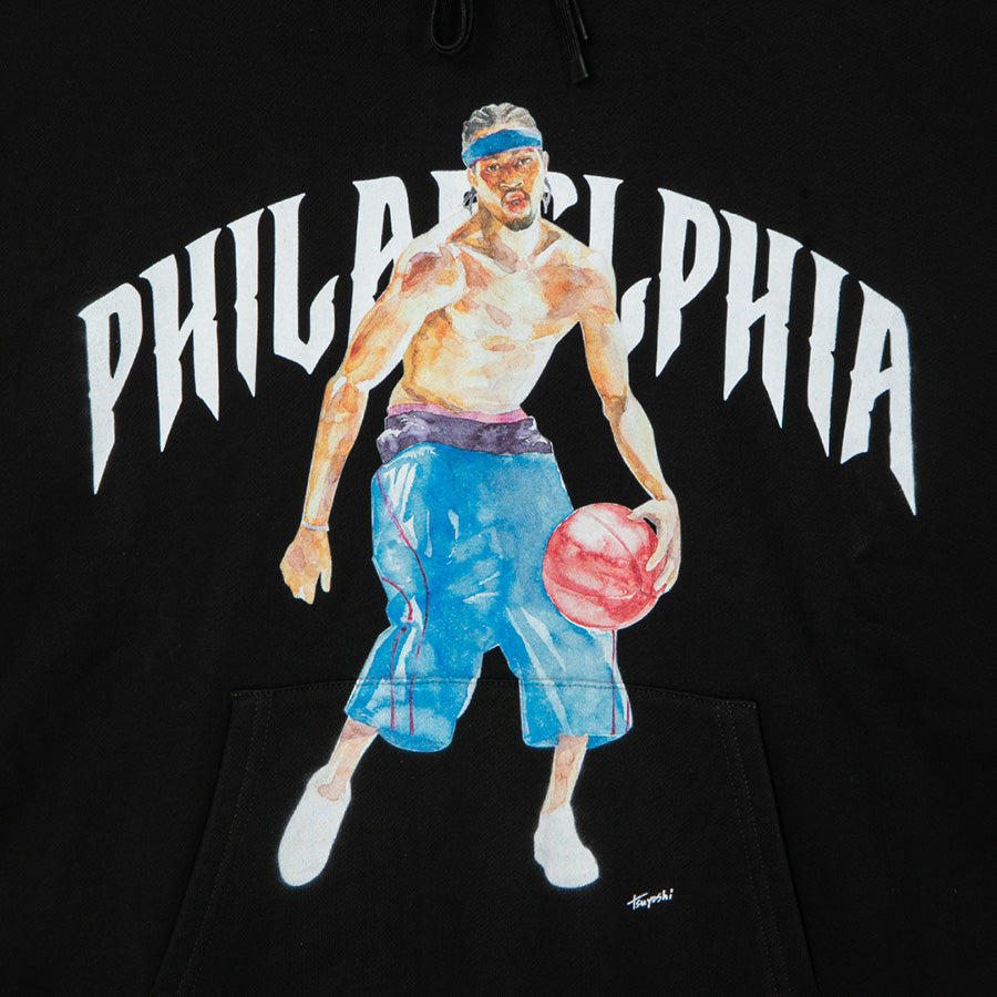 APPLEBUM PHILADELPHIA HOODIE フーディー ブラック フロントグラフィック詳細 TY2620402