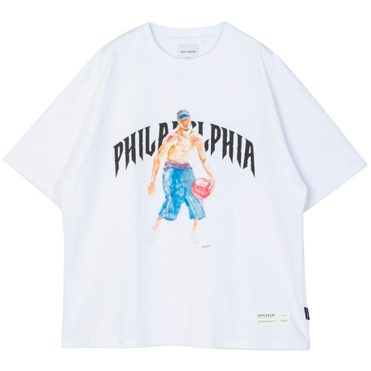 APPLEBUM PHILADELPHIA T-SHIRT Tシャツ ホワイト 正面 平置き TY2621102