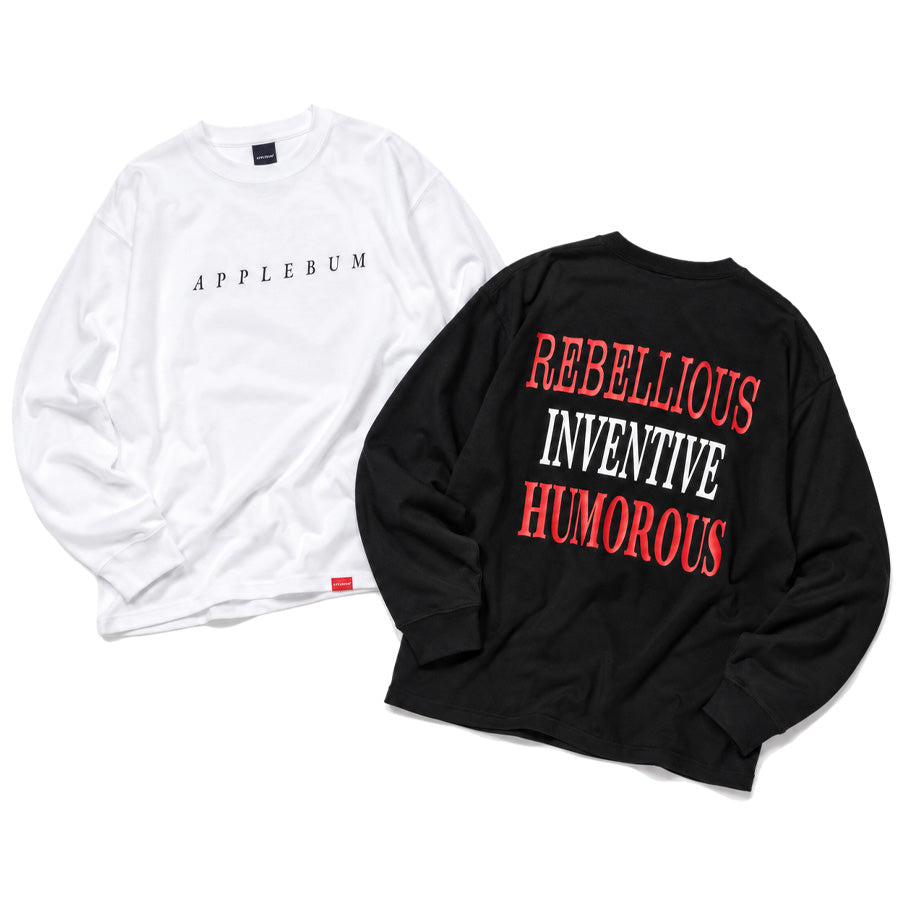 APPLEBUM PHILOSOPHY DRY L/S T-SHIRT 長袖Tシャツ ホワイト ブラック 2カラー EA2621113