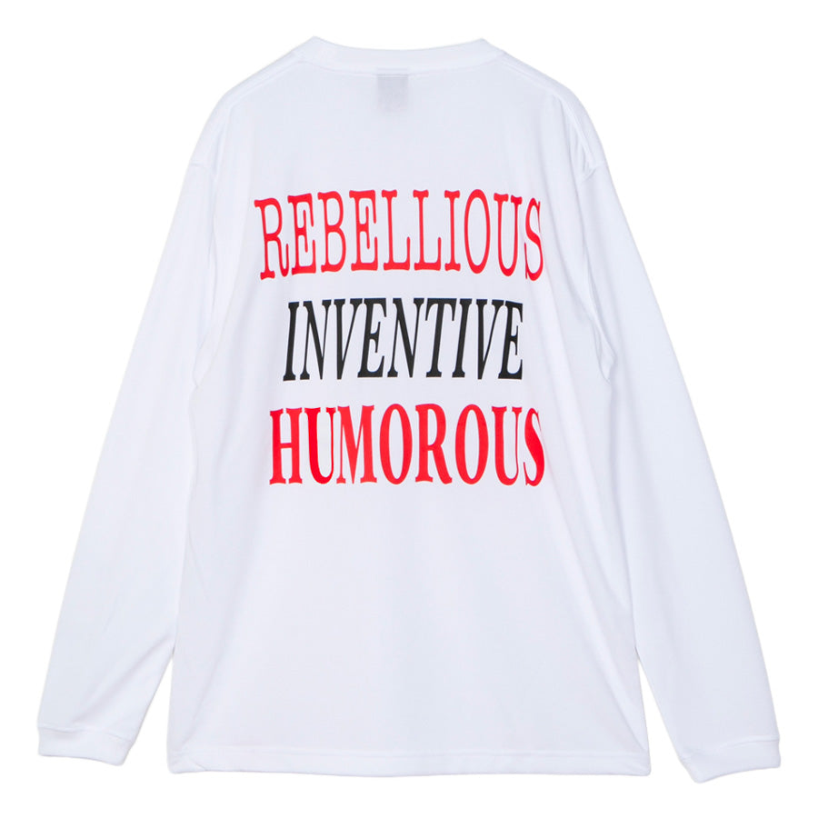 APPLEBUM PHILOSOPHY DRY L/S T-SHIRT 長袖Tシャツ ホワイト 平置き背面 EA2621113