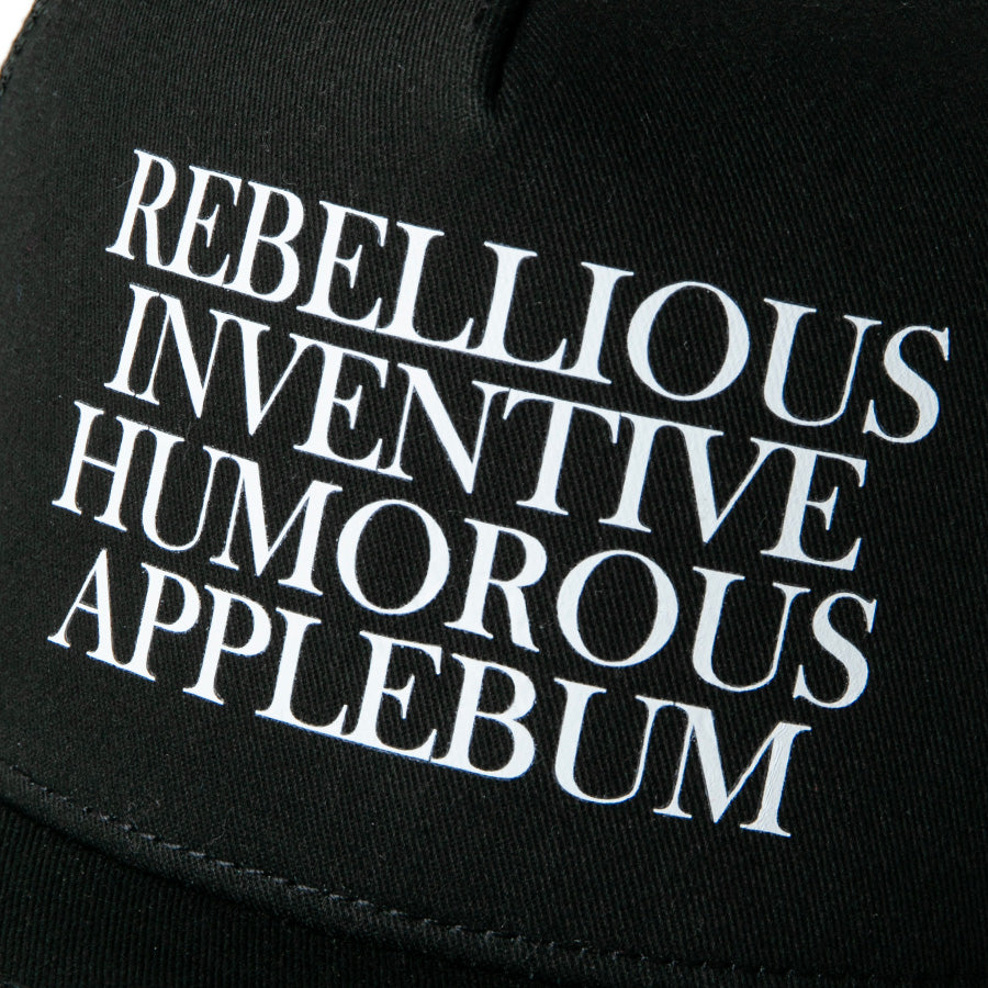 APPLEBUM PHILOSOPHY Mesh Cap フロントロゴ ブラック HS2611104