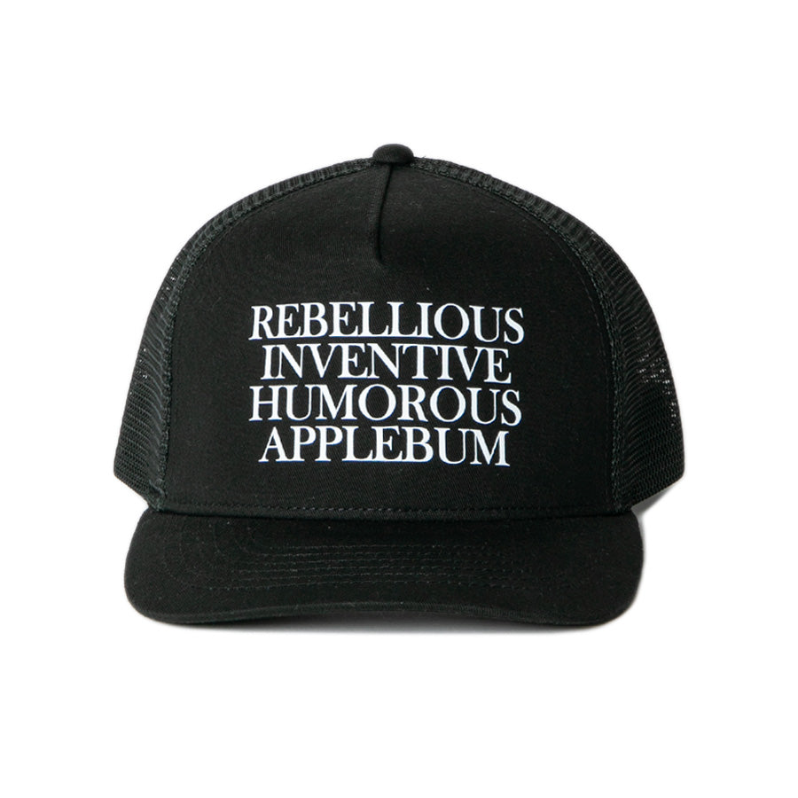 APPLEBUM PHILOSOPHY Mesh Cap メッシュキャップ ブラック 正面 HS2611104