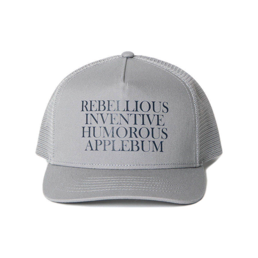 APPLEBUM PHILOSOPHY Mesh Cap メッシュキャップ グレー 正面 HS2611104