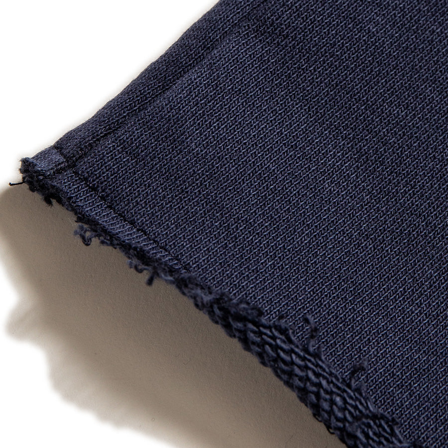 APPLEBUM カットオフ 裾 ディテール ネイビー