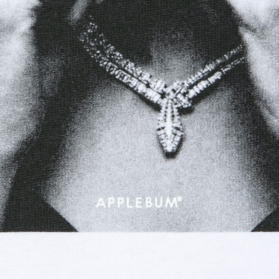 APPLEBUM（アップルバム）QB T-SHIRT Tシャツ ホワイト モノクログラフィック詳細2 EA2621103