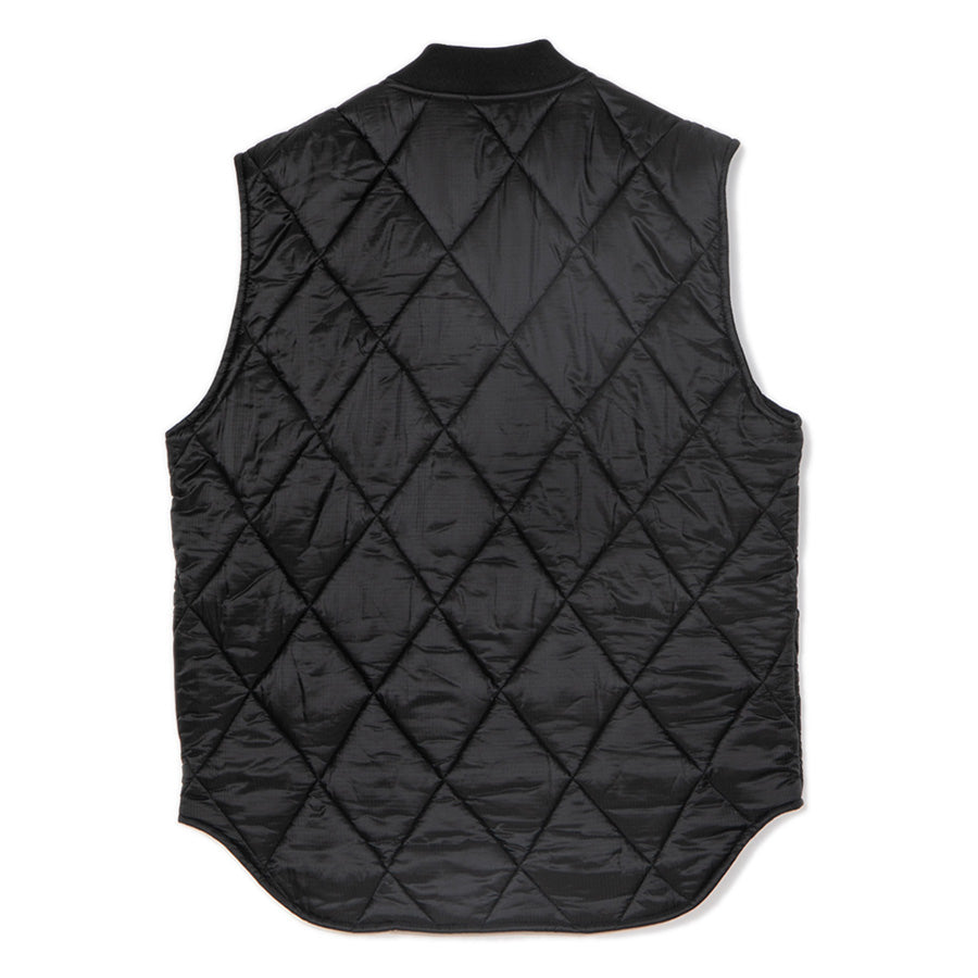 APPLEBUM QUILTING VEST キルティング ベスト ブラック 背面 平置き 2620609