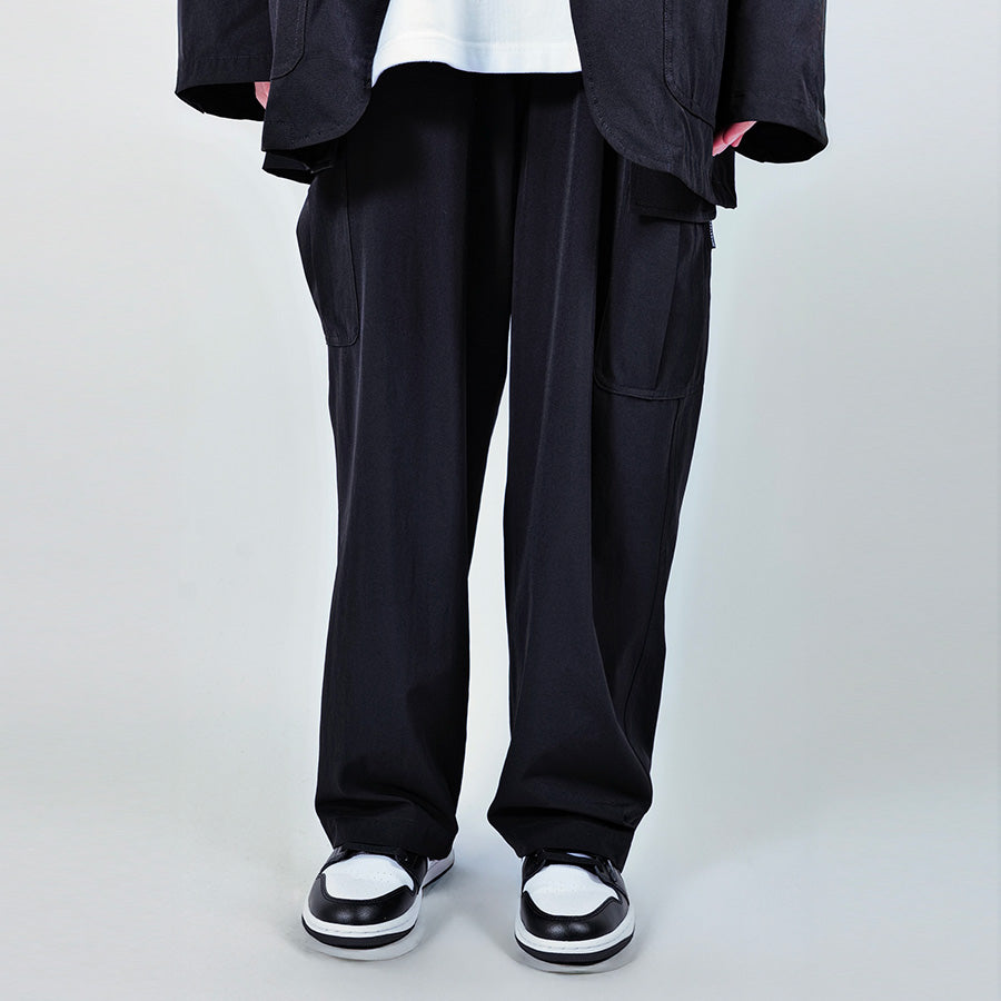 APPLEBUM Relax Pants ブラック 着用イメージ 正面