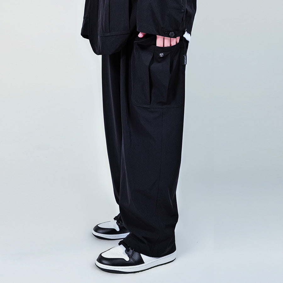 APPLEBUM カーゴパンツ ブラック 着用 サイド