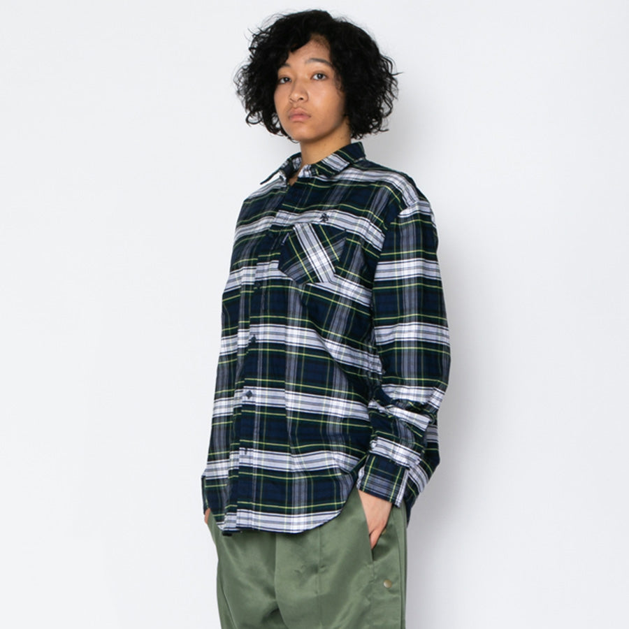 APPLEBUM チェックシャツ モデル着用 斜め