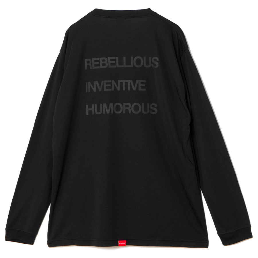 APPLEBUM ドライロングスリーブTシャツ ブラック 背面