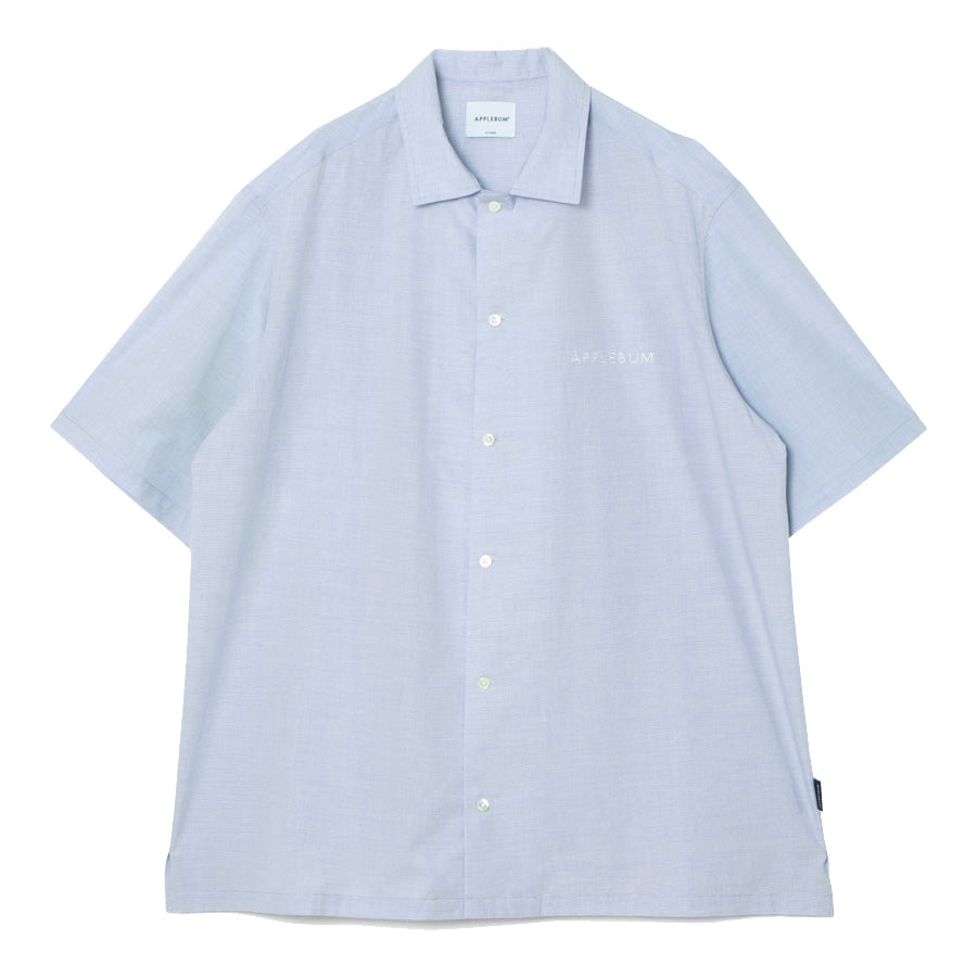 APPLEBUM Smooth Typewriter S/S Shirt ブルー 正面