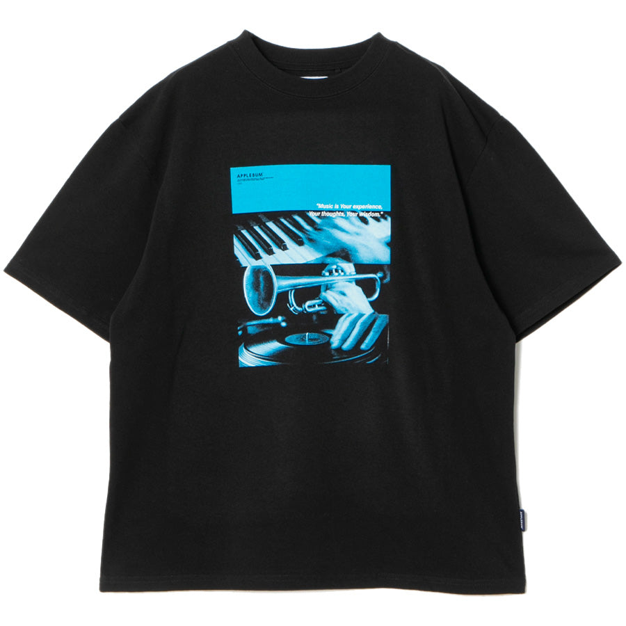 APPLEBUM Sounds of Blue T-shirt ブラック 正面デザイン