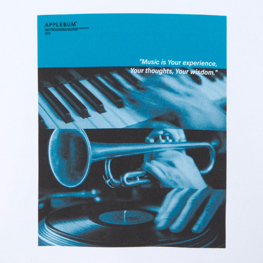 APPLEBUM Sounds of Blue T-shirt ホワイト フロントプリント詳細