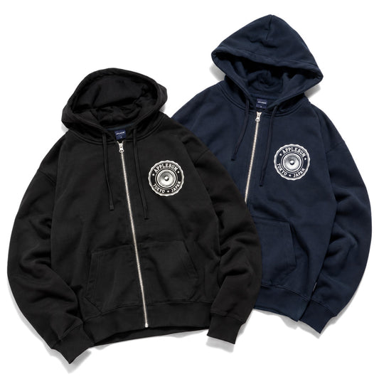 APPLEBUM SPEAKER EMBLEM ZIP HOODIE ジップパーカー ブラック ネイビー 2カラー 2620416