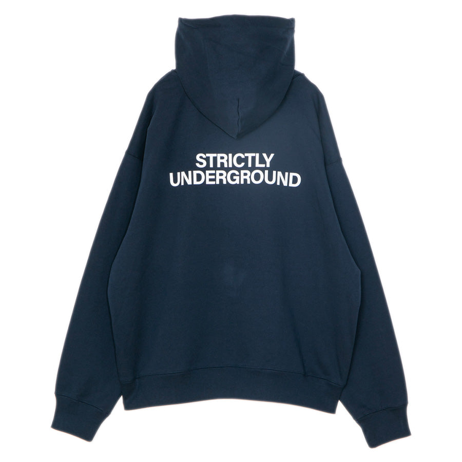 APPLEBUM SPEAKER EMBLEM ZIP HOODIE ジップパーカー ネイビー 背面 平置き 2620416