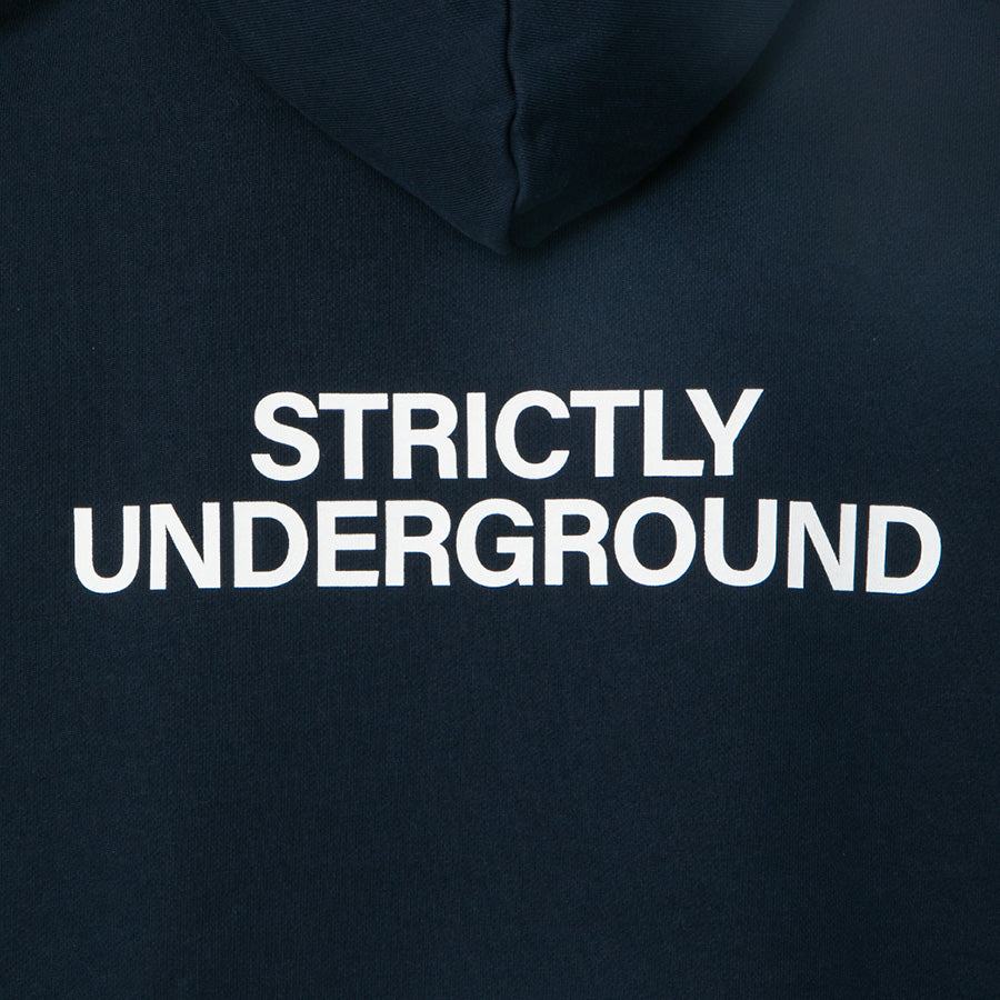APPLEBUM SPEAKER EMBLEM ZIP HOODIE ジップパーカー ネイビー STRICTLY UNDERGROUND バックプリント 2620416