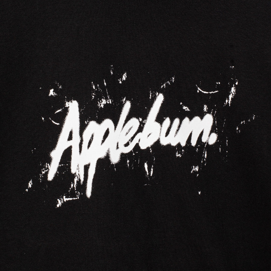 APPLEBUM | アップルバム Spray Tag T-shirt 12oz ブラック 