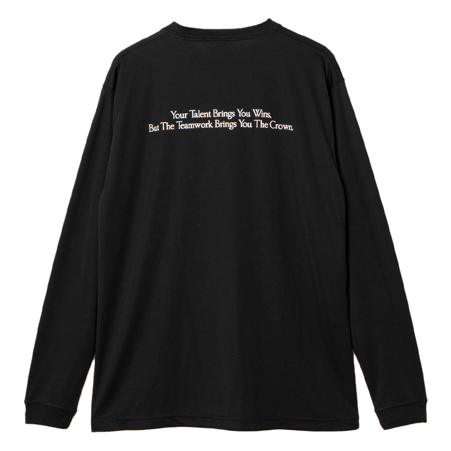 APPLEBUM バックロゴ ドライ L/S Tシャツ ブラック