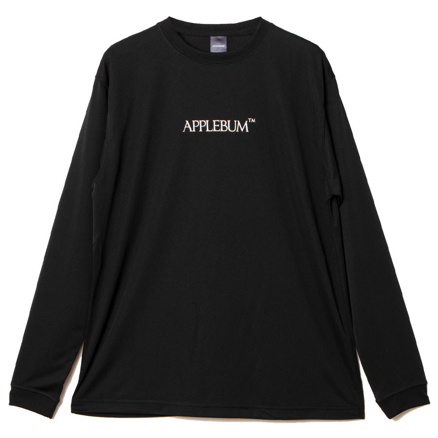 APPLEBUM ドライ L/S Tシャツ ブラック 正面
