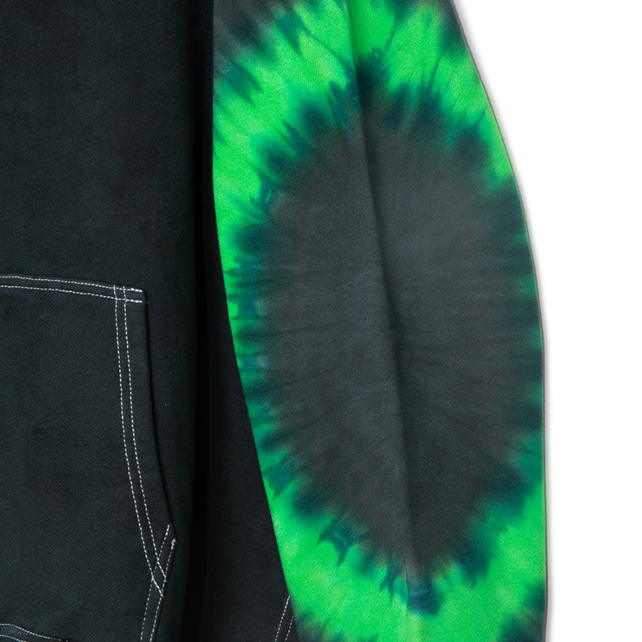 APPLEBUM TIEDYE HOODIE パーカー ネイビー 袖 タイダイ ハンドダイ加工詳細 2620412