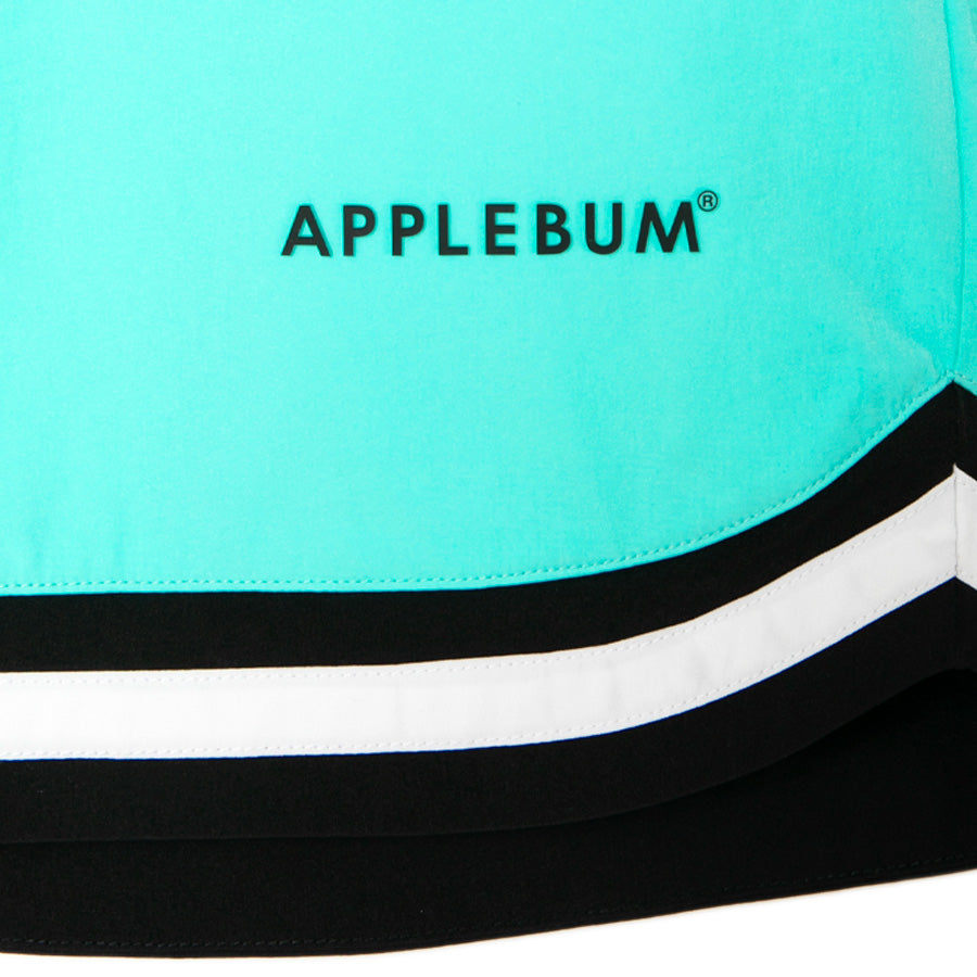 APPLEBUM Authentic Hoopers Shorts ティファニーブルー 左裾ロゴディテール