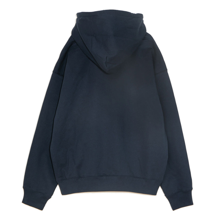 APPLEBUM TOKYO HOODIE プルオーバーパーカー ネイビー 背面 平置き 2620408