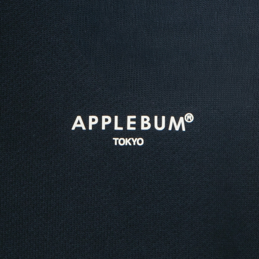 APPLEBUM TOKYO HOODIE プルオーバーパーカー ネイビー 左胸ワンポイントロゴプリント 2620408