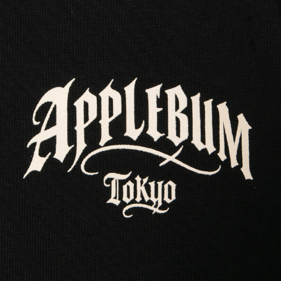 APPLEBUM ブラック ロゴプリント ディテール