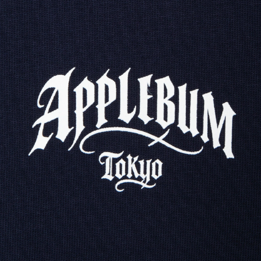 APPLEBUM ネイビー ロゴプリント ディテール