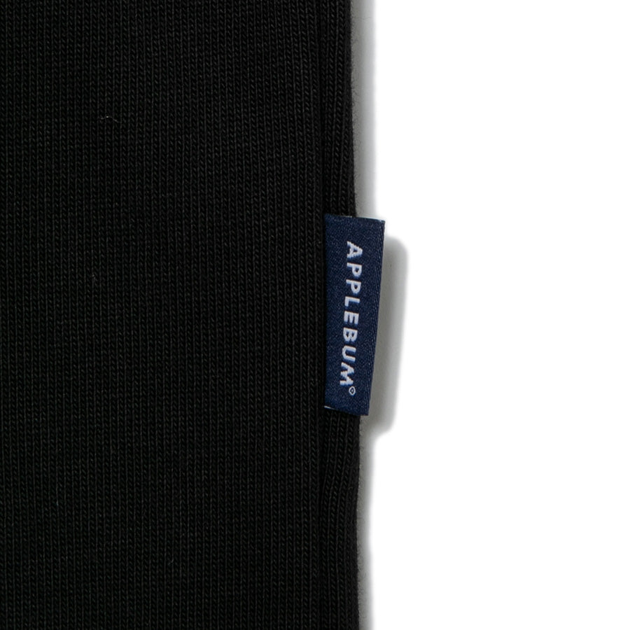 APPLEBUM 12oz 超極厚 コットン生地 ブラック ディテール