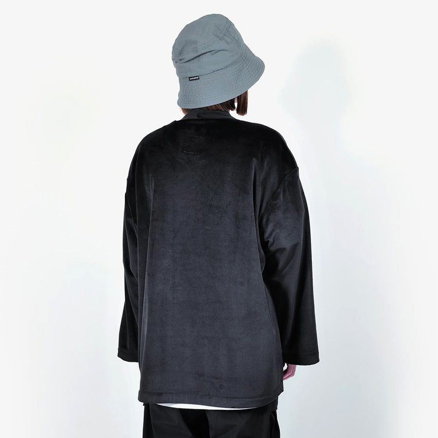 APPLEBUM ベロアカーディガン 着用 後ろ