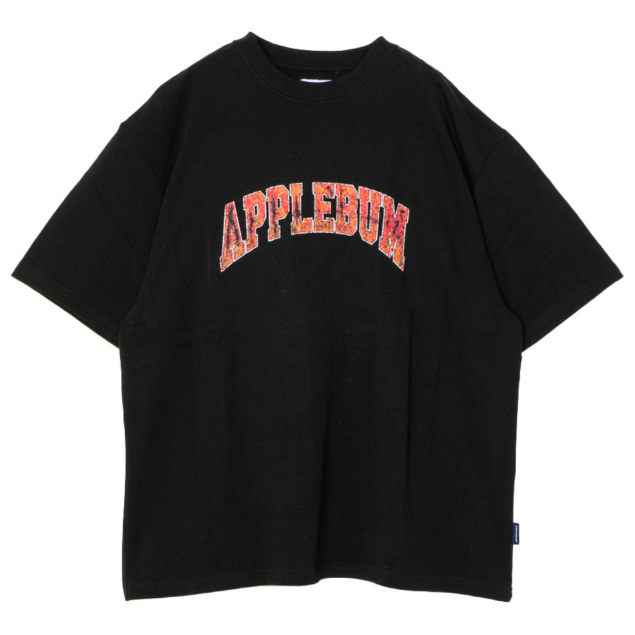 APPLEBUM（アップルバム）Vintage Logo T-Shirt ブラック 平置き正面 HS2611104