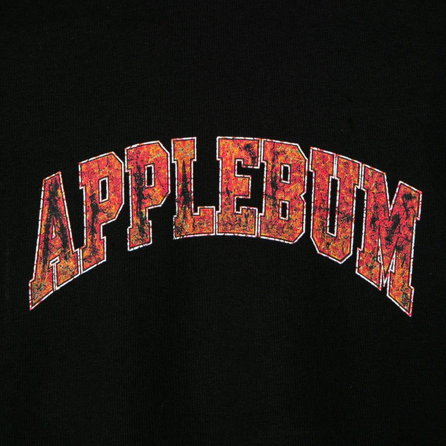 APPLEBUM（アップルバム）Vintage Logo T-Shirt ブラック フロントロゴアップ HS2611104