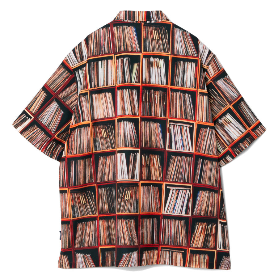 APPLEBUM Vinyl Shelf Aloha Shirt レコード棚総柄 アロハシャツ 背面