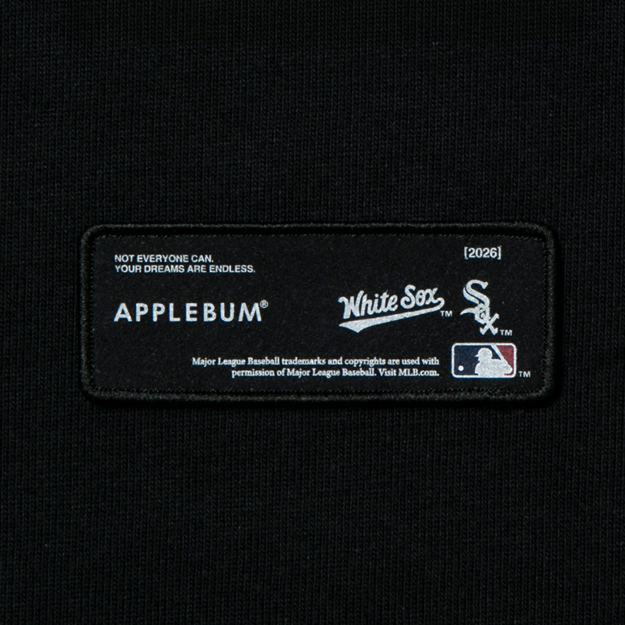 APPLEBUM WHITE SOX BOYZ HOODIE ブラック 袖口ワッペン詳細 ML2620404W
