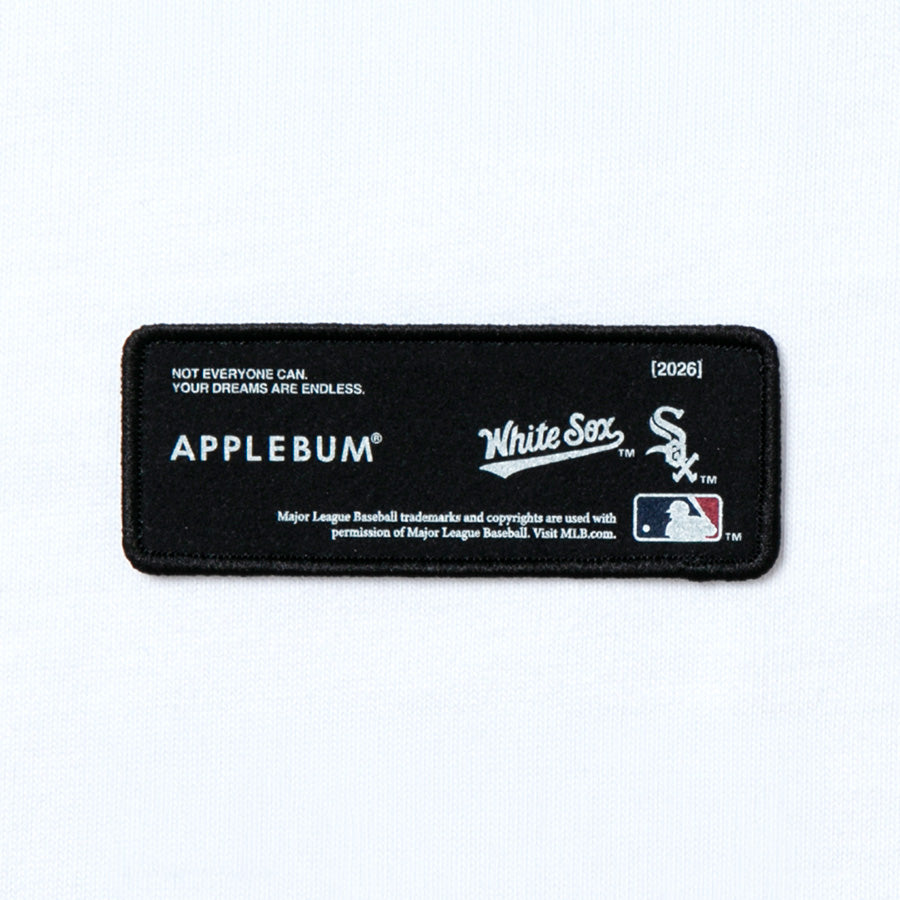 APPLEBUM（アップルバム）WHITE SOX BOYZ T-SHIRT ホワイト フロント左裾ワッペン詳細 ML2621108W