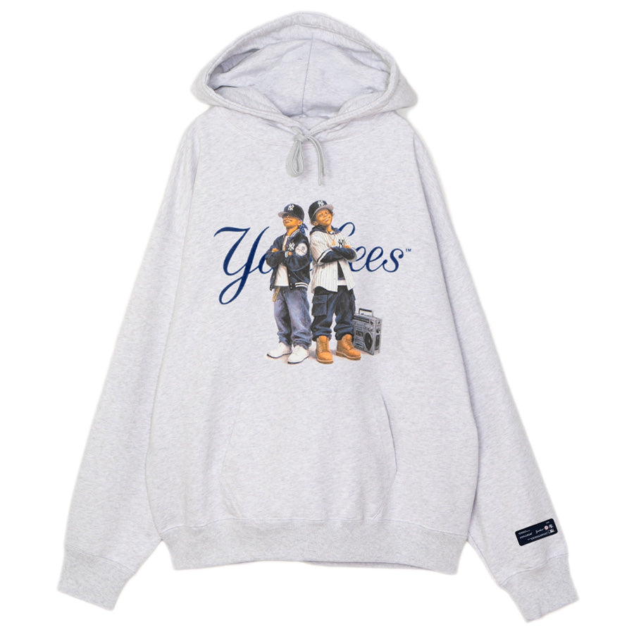 APPLEBUM YANKEES BOYZ HOODIE アッシュ 正面平置き MLB パーカー ML2620404Y