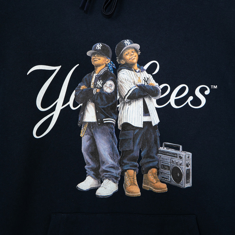 APPLEBUM YANKEES BOYZ HOODIE ネイビー フロントグラフィック ML2620404Y