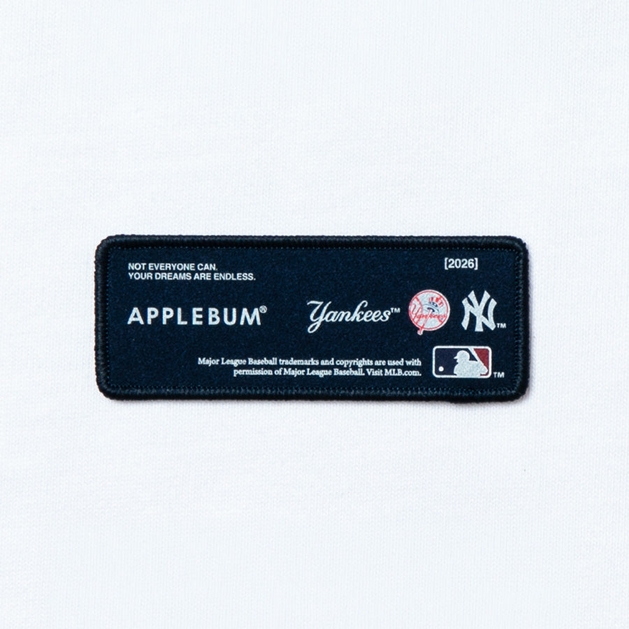 APPLEBUM（アップルバム）YANKEES BOYZ T-SHIRT ホワイト フロント左裾ワッペン詳細 ML2621108Y