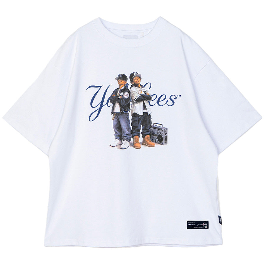 APPLEBUM（アップルバム）YANKEES BOYZ T-SHIRT ホワイト 正面 平置き ML2621108Y
