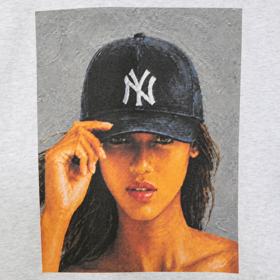 APPLEBUM YANKEES GIRL CREW SWEAT クルースウェット アッシュ フロントグラフィック詳細 ML2620405Y