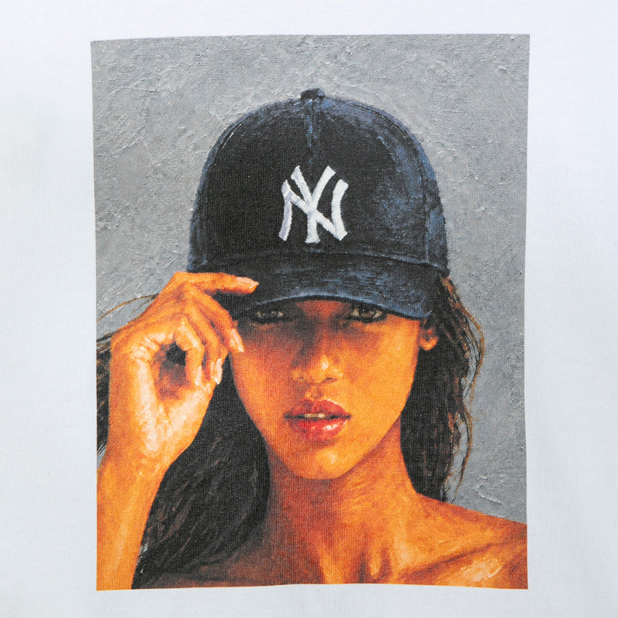 APPLEBUM（アップルバム）YANKEES GIRL T-SHIRT ホワイト 平置き背面 ML2621109Y