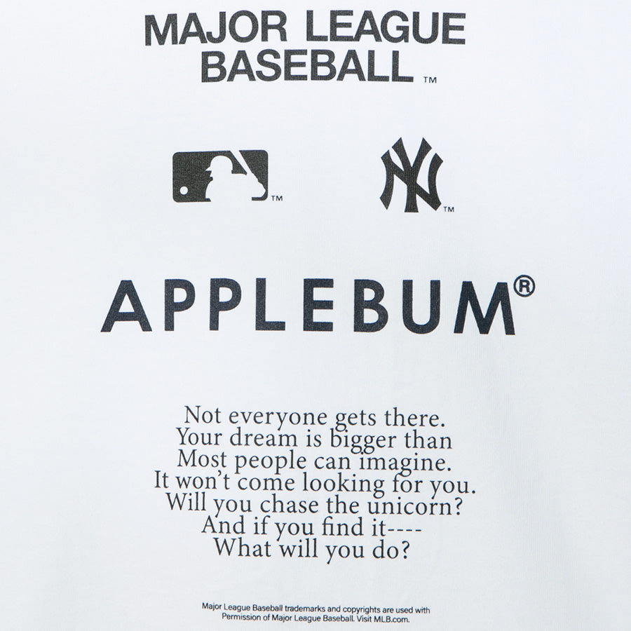 APPLEBUM（アップルバム）YANKEES GIRL T-SHIRT ホワイト バックプリント詳細 ML2621109Y