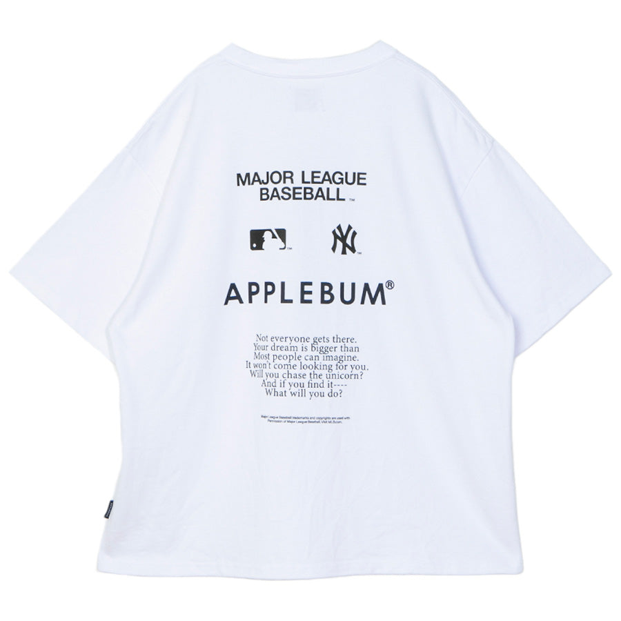 APPLEBUM（アップルバム）YANKEES GIRL T-SHIRT ホワイト フロントプリント詳細 ML2621109Y