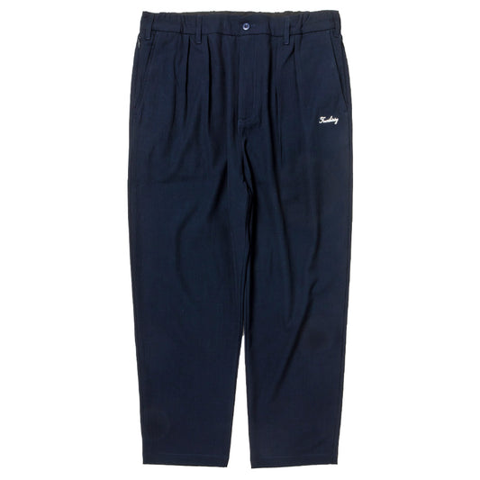 430 チノパンツ ネイビー ワイドテーパード 正面