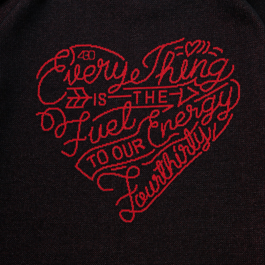 430 FOURTHIRTY HEARTS SWEATER セーター ブラック 背中 ハートデザイン詳細 FTY-26-150