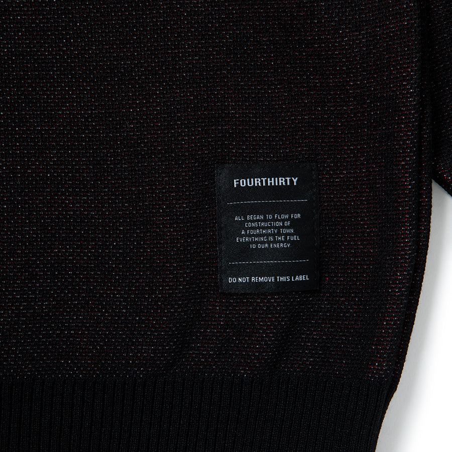 430 FOURTHIRTY HEARTS SWEATER セーター ブラック 左裾 ブランドタグ詳細 FTY-26-150