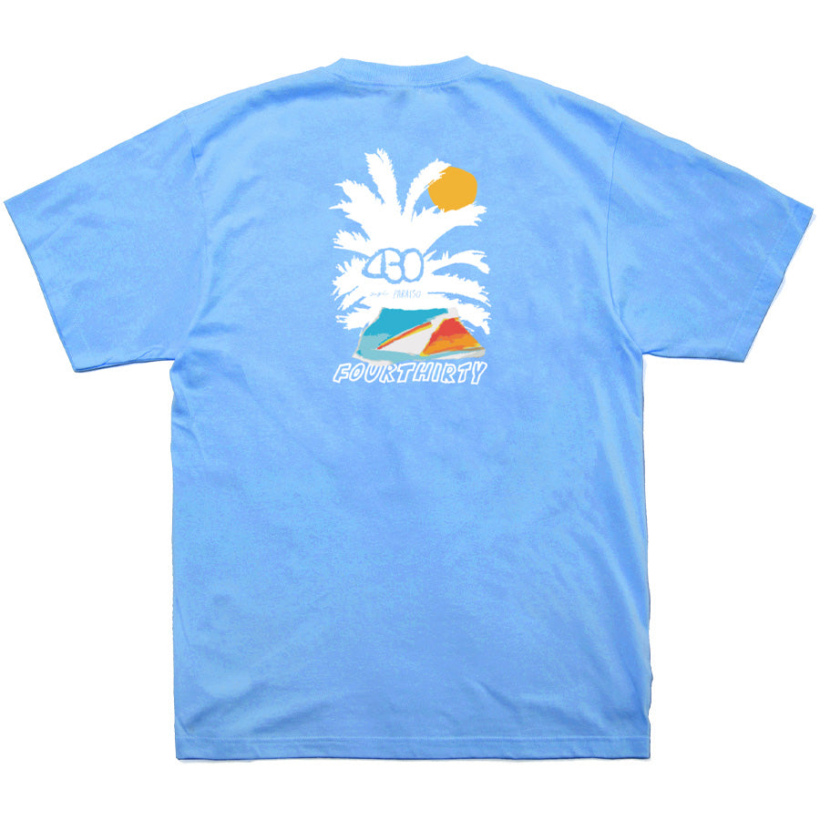 430 sf paraiso Tシャツ サックス 背面