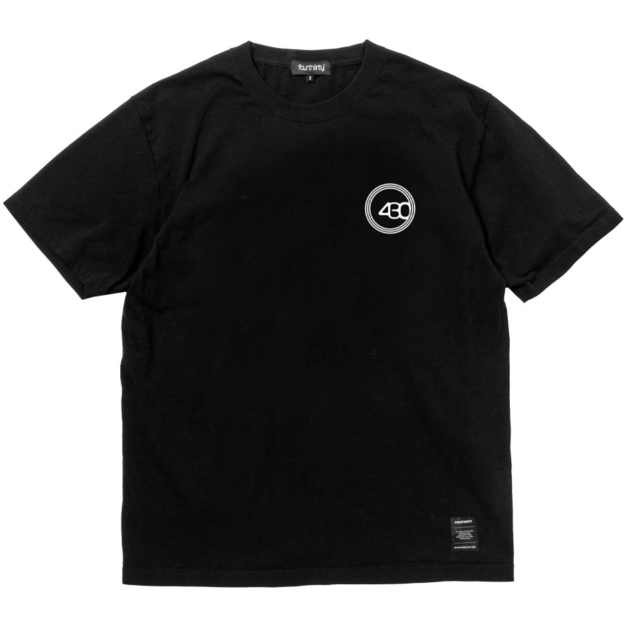 430 TRI CIRCLE Tシャツ ブラック 正面デザイン