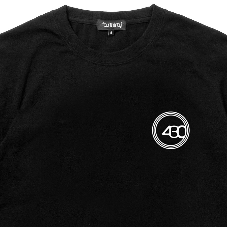 430（フォーサーティ）TRI CIRCLE S/S TEE Tシャツ FTY-26-070 – BLACK